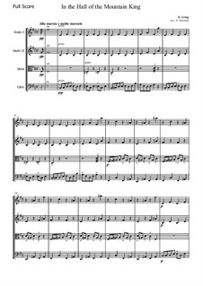 Сюита No.1. В пещере горного короля, Op.46 No.4: Для струнного квартета by Эдвард Григ