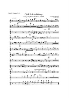 Gia' il sole dal Gange: For tenor, strings, solo trumpet and continuo – parts by Алессандро Скарлатти