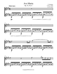 Two instruments version (with guitar): For violin and guitar (E major) by Франц Шуберт