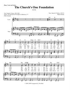 The Church's One Foundation: Клавир с вокальной партией by Сэмюэль Себастьян Уэсли