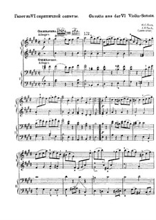 Партита для скрипки No.3 ми мажор, BWV 1006: Гавот. Переложение для фортепиано в четыре руки by Иоганн Себастьян Бах