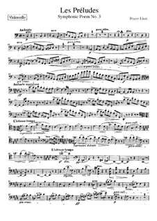 Симфоническая поэма No.3 'Прелюды' для оркестра, S.97: Партия виолончели by Франц Лист