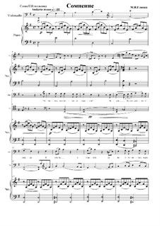 Сомнение: Для голоса, виолончели и фортепиано by Михаил Глинка