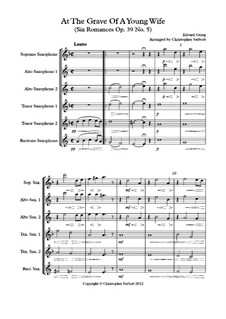 Шесть романсов, Op.39: No.5 At The Grave Of A Young Wife by Эдвард Григ