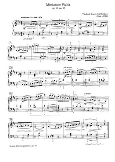 Stimmungs-Skizzen, Op.10: No.10 Miniature Waltz by Владимир Ребиков