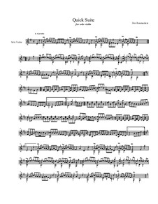 Quick Suite, Op.18: Complete suite, for solo violin by Dov Rosenschein