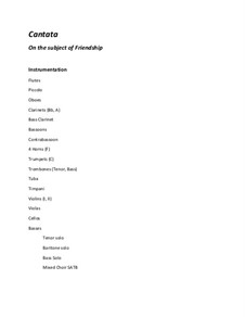 Cantata on the Subject of Friendship: Cantata on the Subject of Friendship by Dov Rosenschein