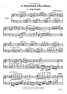 A Mansfield Miscellany for piano, B142: A Mansfield Miscellany for piano by Colin Bayliss