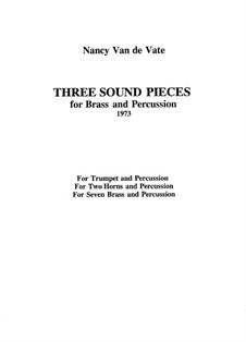 Three Sound Pieces for Brass and Percussion: Партитура by Nancy Van de Vate