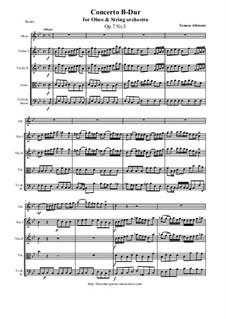 Concerto No.3 in B Flat Major: For oboe and string orchestra by Томазо Альбинони