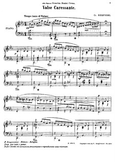 Шесть пьес для фортепиано: No.1 Valse caressante by Отторино Респиги