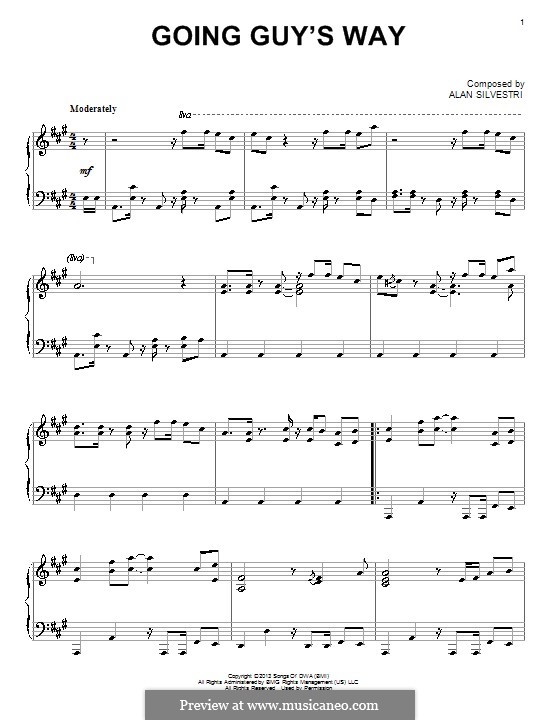 Going Guy's Way: Для фортепиано by Alan Silvestri