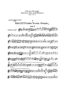 Античные танцы и арии для лютни. Сюита No.1: Партии гобоев и английского рожка by Отторино Респиги