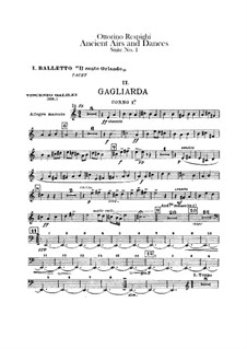 Античные танцы и арии для лютни. Сюита No.1: Партии валторн by Отторино Респиги