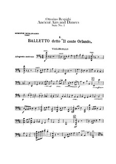 Античные танцы и арии для лютни. Сюита No.1: Партия виолончелей by Отторино Респиги