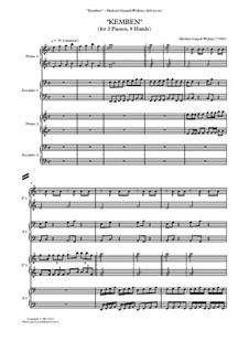 Kemben (The Javanese Sex Charm) for 2 pianos, 8 hands: Kemben (The Javanese Sex Charm) for 2 pianos, 8 hands by Michael Gunadi