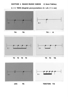 Magic Music Cards: Rhythm levels 1 & 2: Magic Music Cards: Rhythm levels 1 & 2 by Joan Yakkey