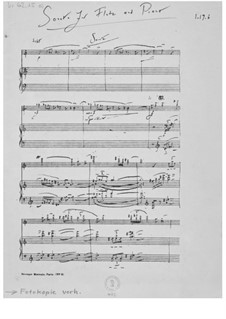 Соната для флейты и фортепиано: Партитура by Эрнст Леви