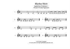 Rhythm Sheet 1: Rhythm Sheet 1 by April J. Hamilton