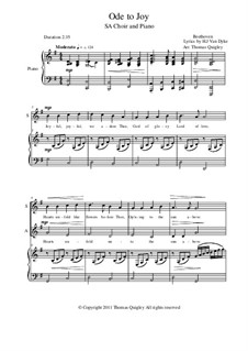 Ода к радости: SA choir with piano by Людвиг ван Бетховен