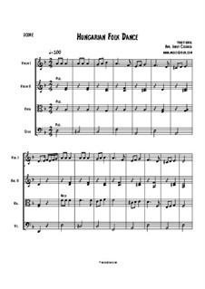 Hungarian Folk Song for string quartet: Hungarian Folk Song for string quartet by folklore