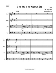 Сюита No.1. В пещере горного короля, Op.46 No.4: Для струнного квартета by Эдвард Григ