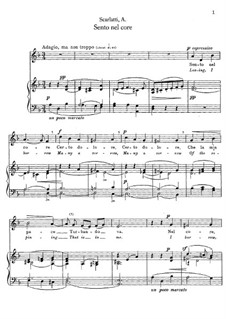 Sento nel core: For mezzo-soprano and piano by Алессандро Скарлатти