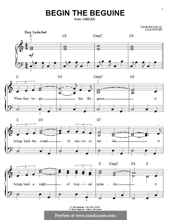 Begin the Beguine: Для фортепиано by Кол Портер