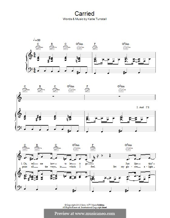 Carried: Для голоса и фортепиано (или гитары) by KT Tunstall