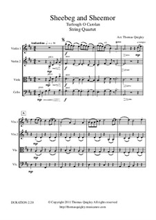 Sheebeg and Sheemore: Для струнного квартета by Торла О'Каролан