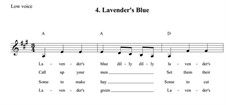 Lavender Blue: For voice and guitar chords by folklore