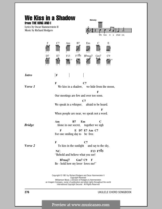 We Kiss in a Shadow (from The King and I): Для укулеле by Richard Rodgers