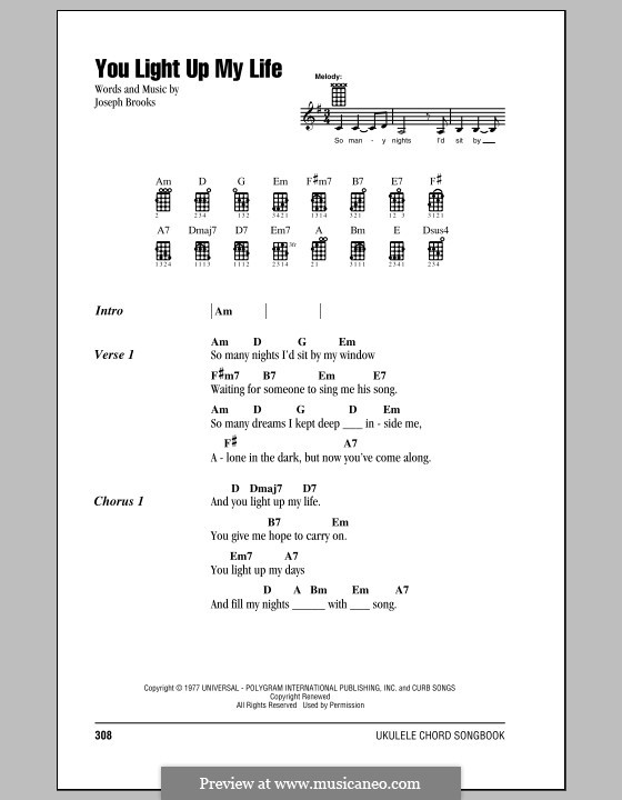You Light Up My Life: Для укулеле by Joseph Brooks