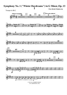 Симфония No.1 соль минор 'Зимние грёзы', TH 24 Op.13: Movement I - Trumpet in Bb 2 (Transposed Part) by Петр Чайковский