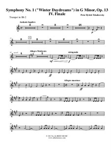 Симфония No.1 соль минор 'Зимние грёзы', TH 24 Op.13: Movement IV - Trumpet in Bb 2 (Transposed Part) by Петр Чайковский