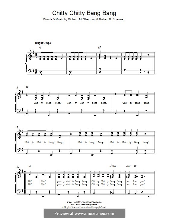 Chitty Chitty Bang Bang: Для фортепиано by Richard M. Sherman, Robert B. Sherman