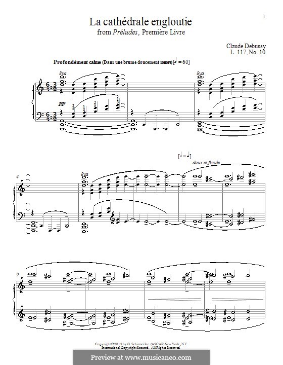 No.10 Затонувший собор: Для фортепиано by Клод Дебюсси