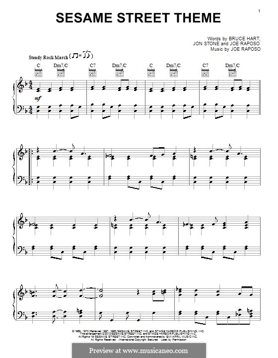 Sesame Street Theme: Для фортепиано by Joe Raposo