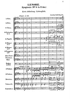 Симфония No.5 'Lenore', Op.177: Часть I. Партитура by Иоахим Рафф