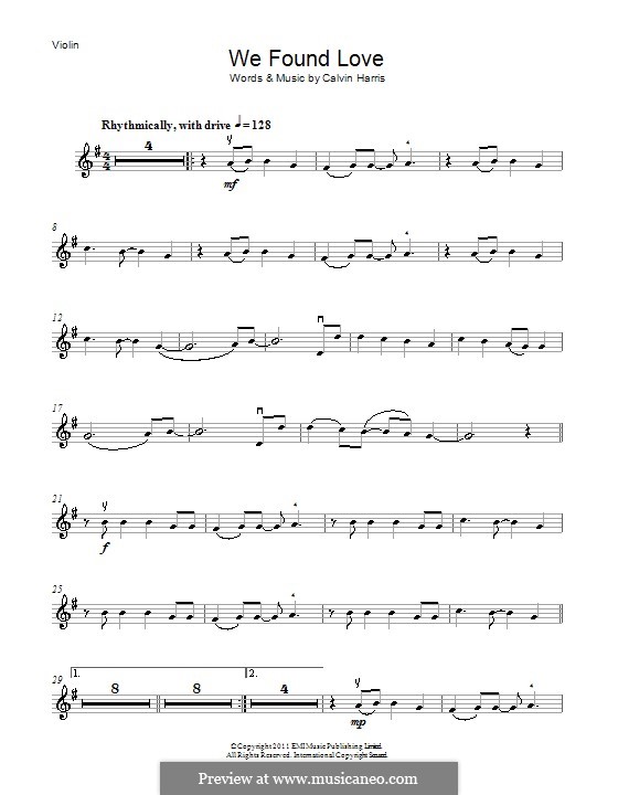 We Found Love: Для скрипки by Calvin Harris