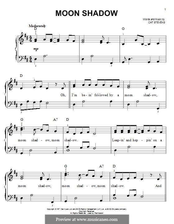 Moonshadow: Для фортепиано by Cat Stevens