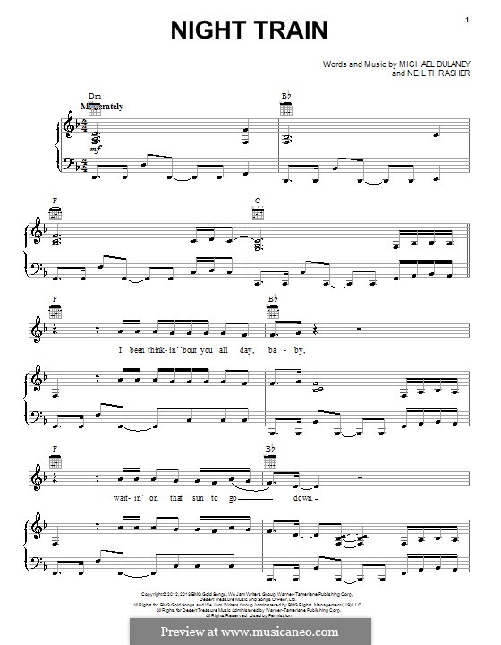 Night Train: Для голоса и фортепиано (или гитары) by Michael Dulaney, Neil Thrasher