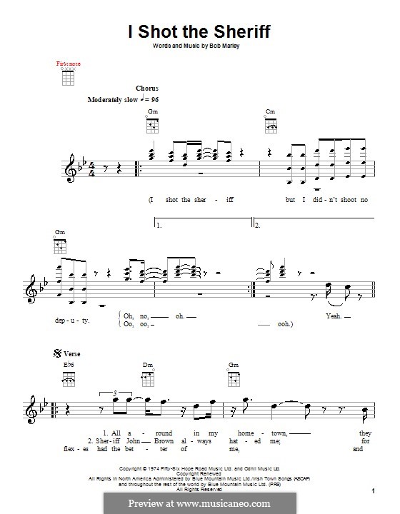 I Shot the Sheriff: Для укулеле by Bob Marley