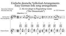 Als wir jüngst in Regensburg waren: For alto saxophone and guitar by folklore