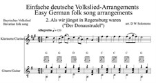 Als wir jüngst in Regensburg waren: For clarinet and guitar by folklore