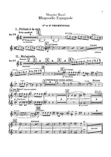 Испанская рапсодия, M.54: Партии труб by Морис Равель