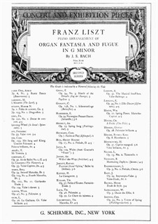 Фантазия и фуга No.12 соль минор (Большая), BWV 542: Для фортепиано by Иоганн Себастьян Бах