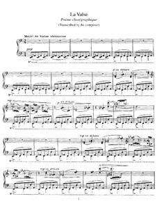 Вальс. Хореографическая поэма для оркестра, M.72: Для фортепиано by Морис Равель