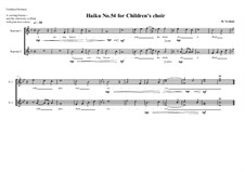 Haiku No.54 for children's choir, MVWV 475: Haiku No.54 for children's choir by Maurice Verheul