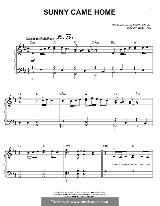 J. Leventhal, S. Colvin Sunny Came Home ноты на MusicaNeo